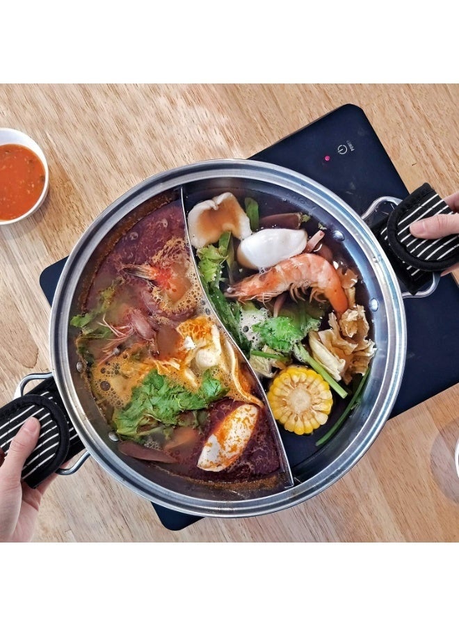 كيلا 4 أغطية لمقابض المقالي، غطاء لمقابض الحديد الزهر، قفازات مقاومة للحرارة ومانعة للانزلاق لحاملات المقالي لأدوات الطهي في المطبخ - Image 5